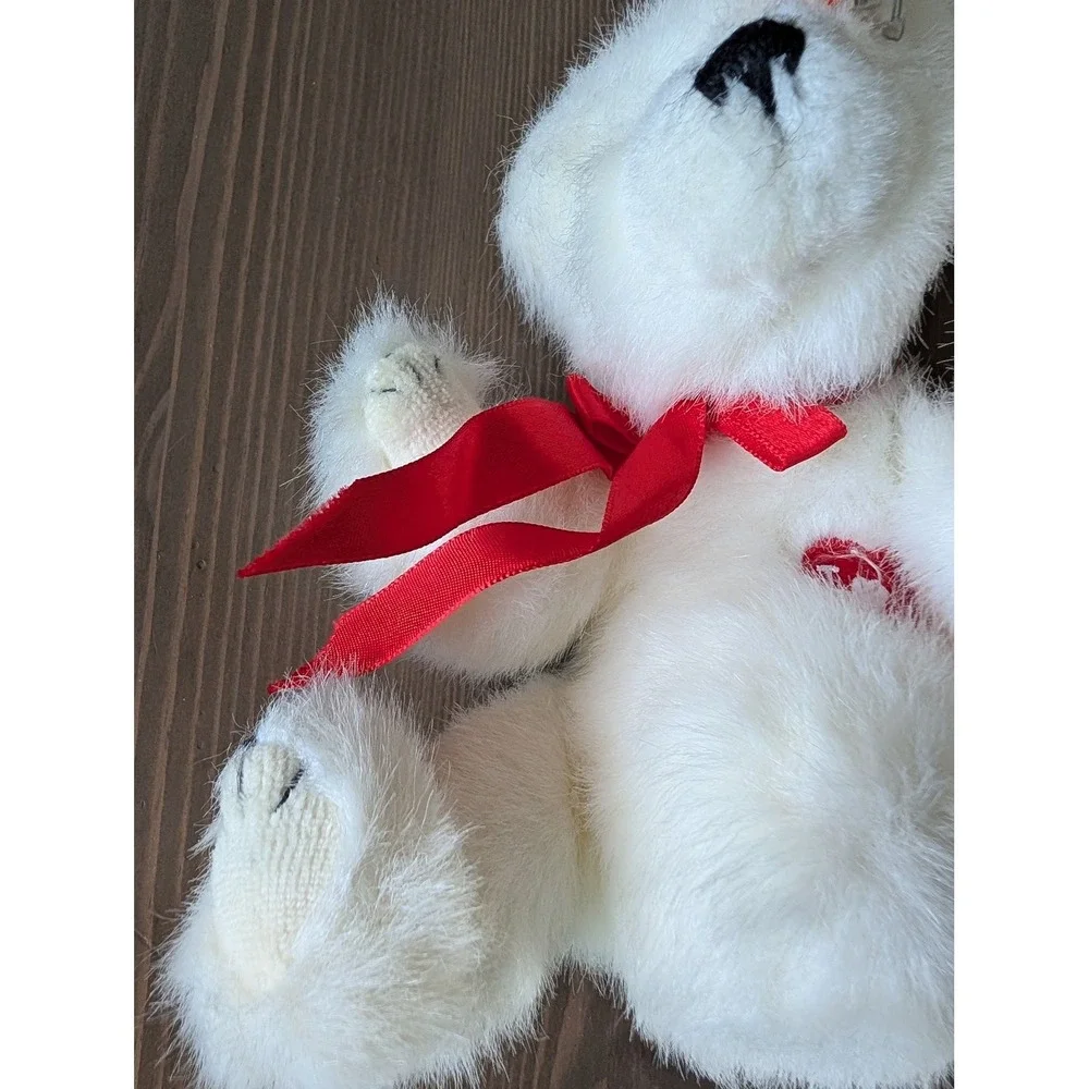 Ty Amore White Bear Red‎ Ribbon I Heart U Plush Collectible Love Valentine's Toy